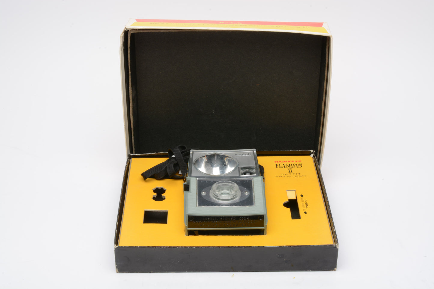 Kodak Hawkeye Flashfun II 620 camera in box, clean, works!