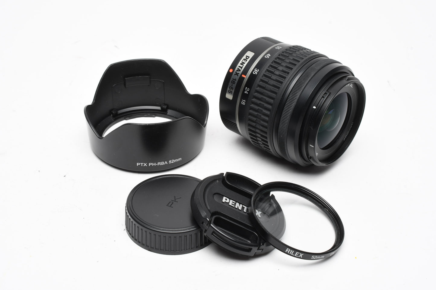 Pentax AF 18-55mm SMC DA L f3.5-5.6 AL compact zoom, UV+Hood, Great