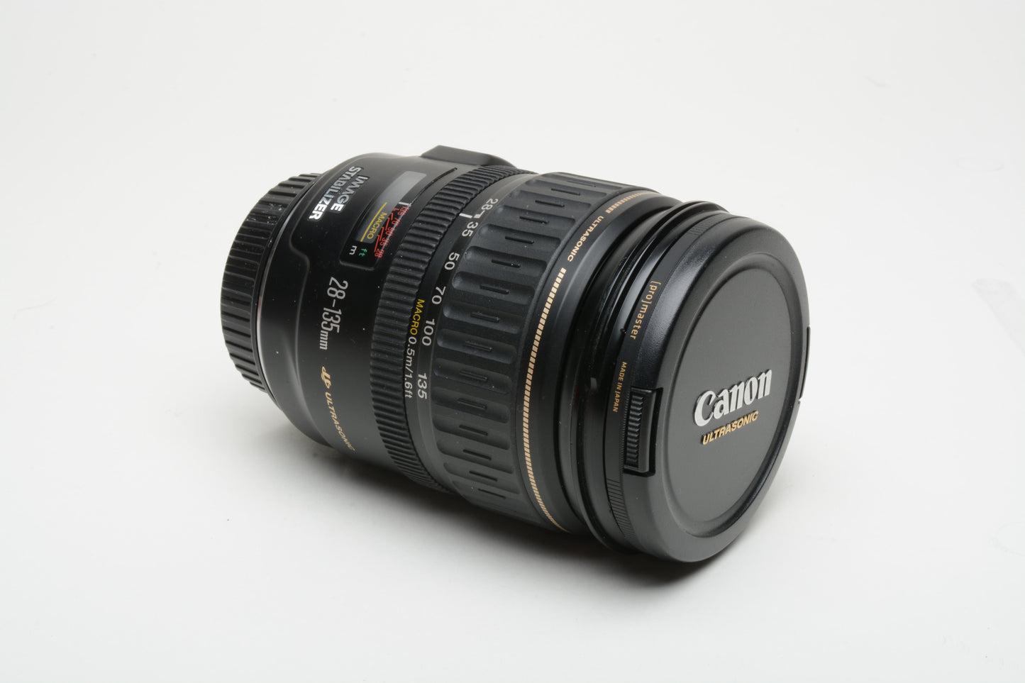 Canon EF 28-135mm f3.5-5.6 IS zoom lens, caps + UV filter, clean!