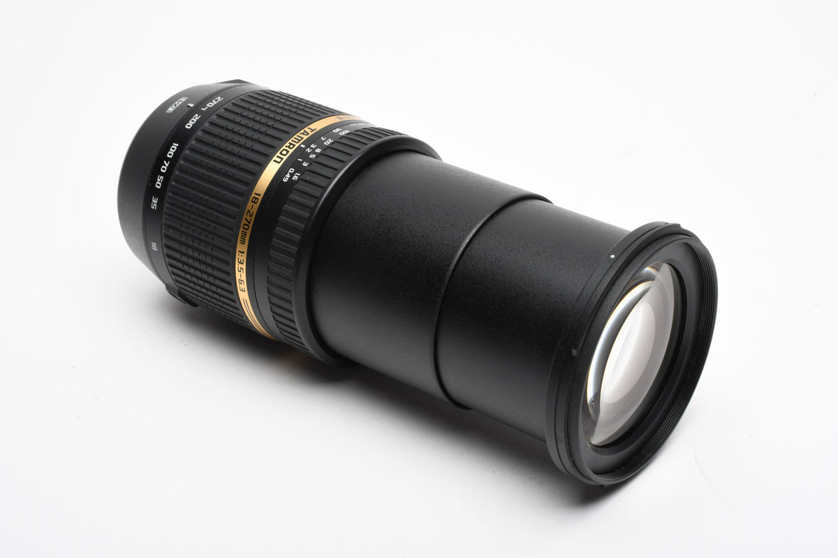 Tamron AF 18-270mm f3.5-6.3 Di II B003 Lens for Canon EF EOS w/hood, caps, UV