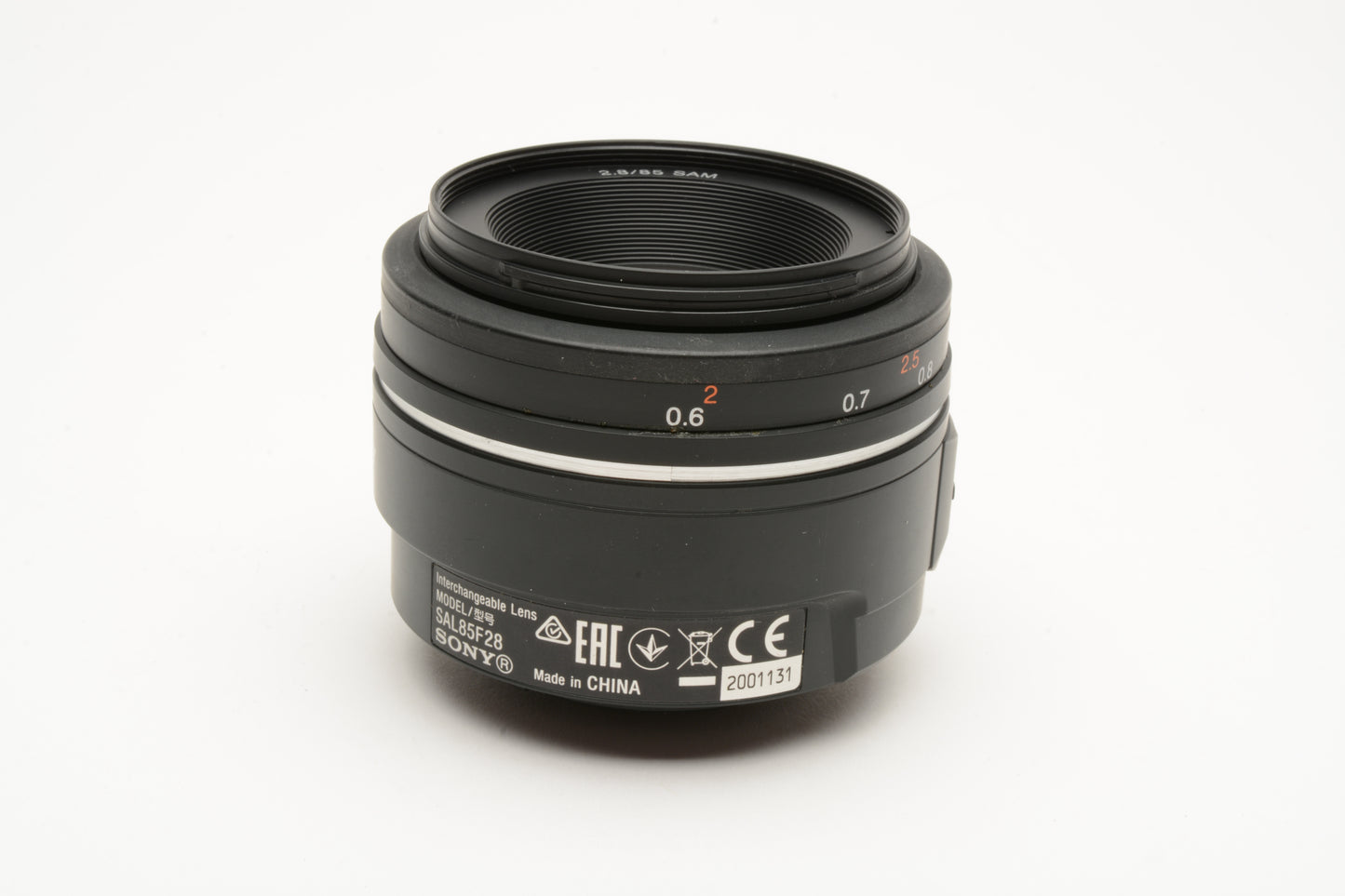 Sony 85mm f2.8 SAM SAL85F28 lens, UV, Mint- Boxed (A-Mount)