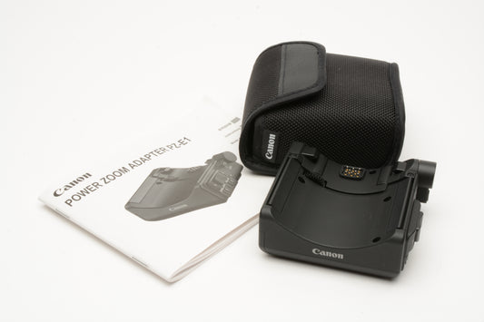 Canon PZ-E1 Power Zoom Adapter w/case, cover, manual Mint-