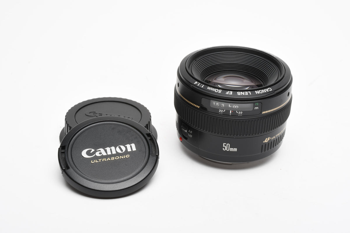 Canon EF 50mm f1.4 USM Lens, Caps, Great prime lens, Mint-
