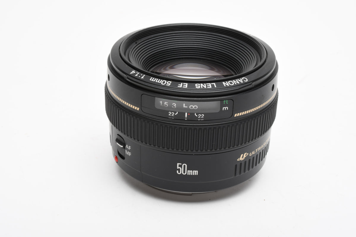 Canon EF 50mm f1.4 USM Lens, Caps, Great prime lens, Mint-