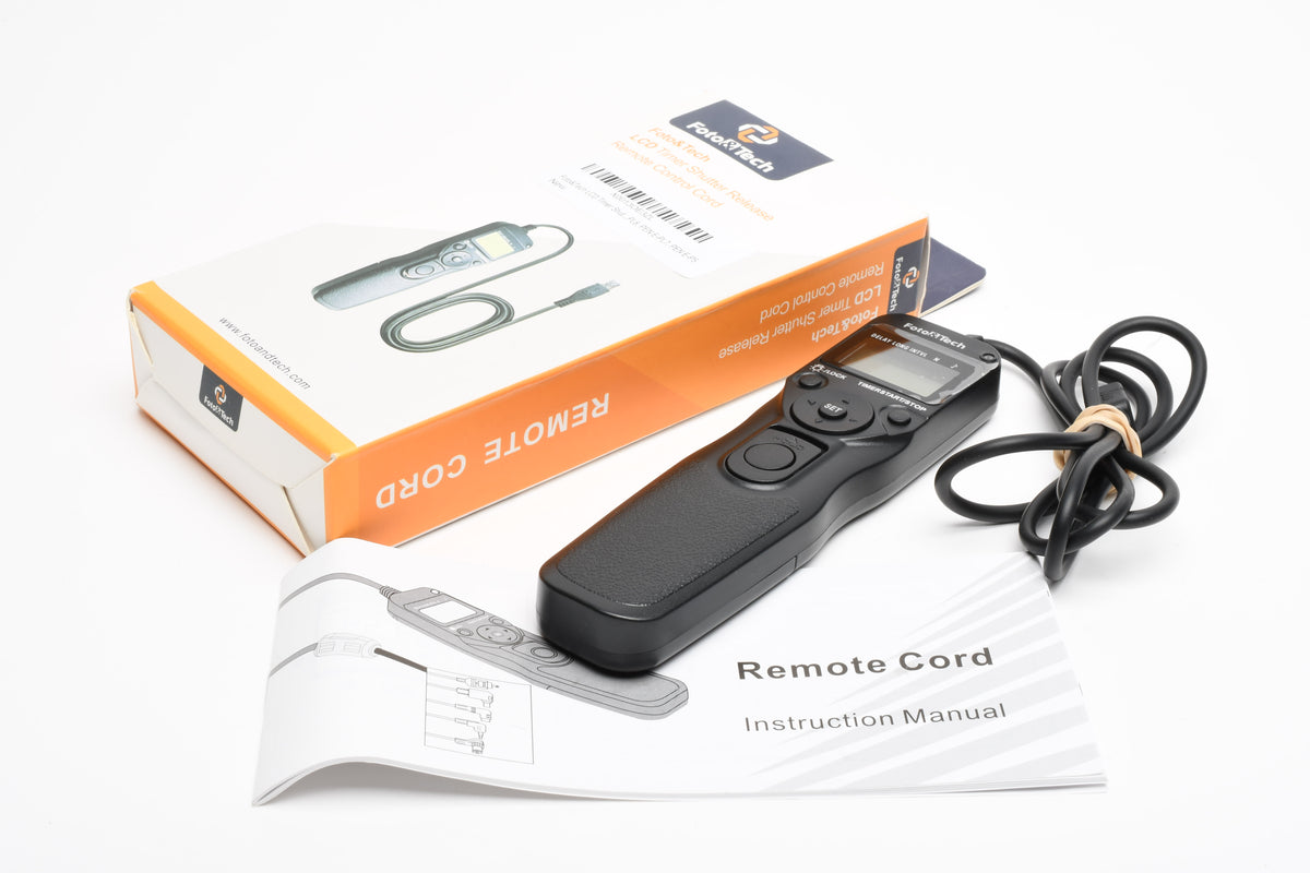 Foto&Tech LCD Shutter Release Remote Control Cord for Olympus, Like New in Box, Nice!