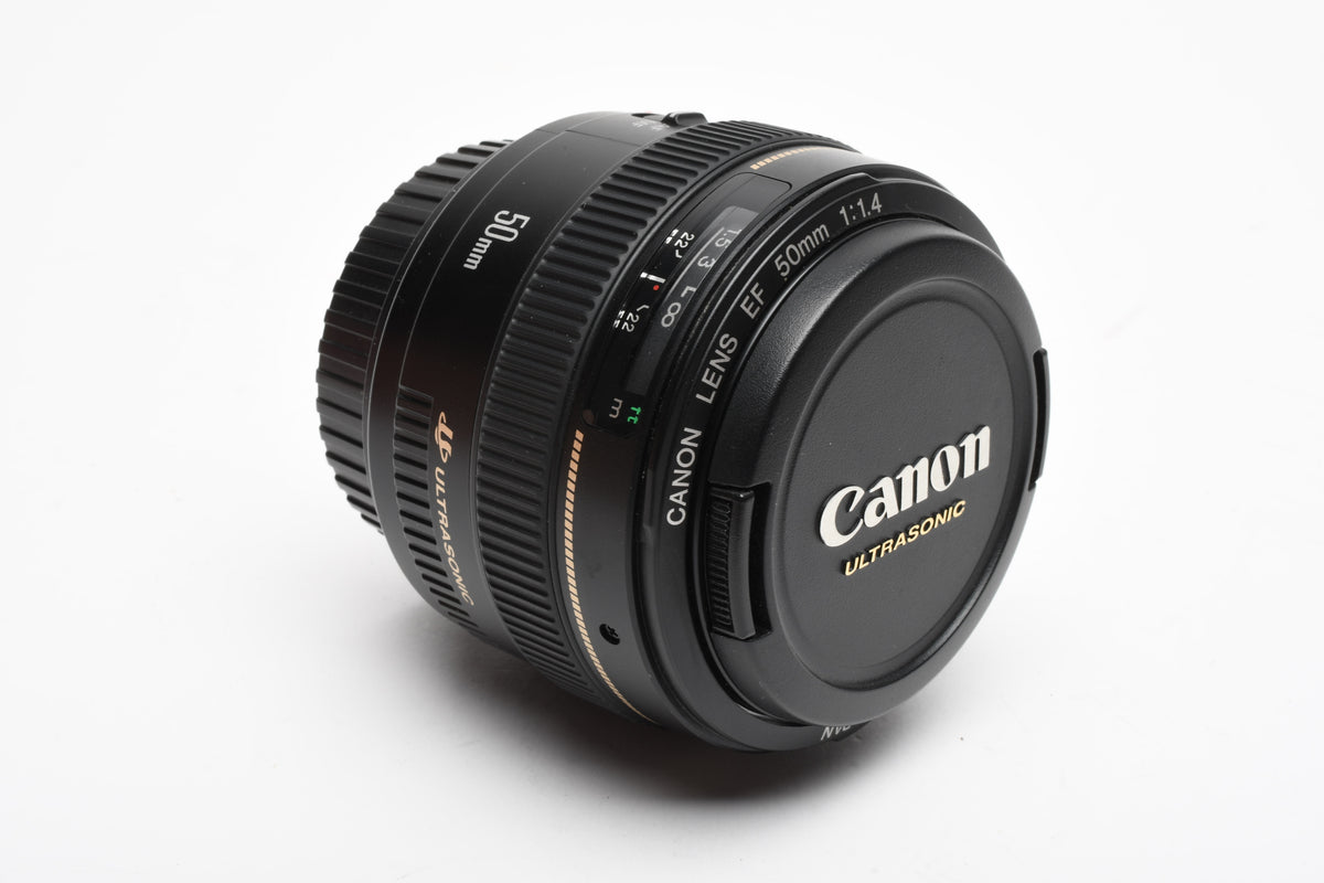 Canon EF 50mm f1.4 USM Lens, Caps, Great prime lens, Mint-