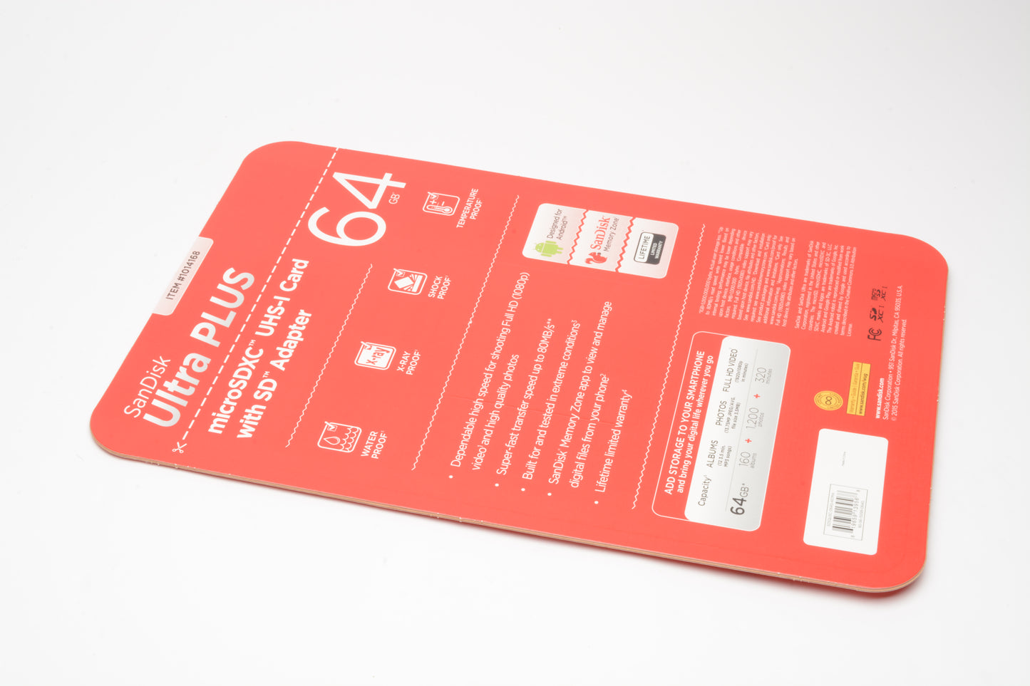 Sandisk Ultra Plus 64GB Micro SDXC UHS-I Memory Card w/Adapter 80MB/s speed