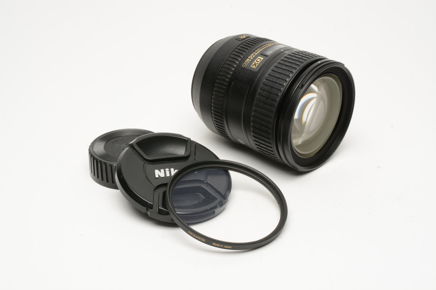 Nikon AF-S 16-85mm f3.5-5.6G ED DX VR Wide angle zoom, caps, manual, UV, Mint-