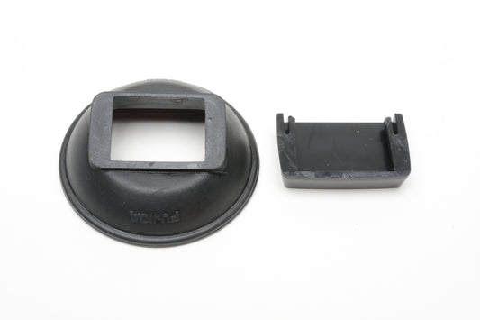 Fujica rubber eyecup + Eyepiece cover for Fujica 35mm SLRs, Very clean, genuine