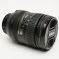 Nikon AF-S 16-85mm f3.5-5.6G ED DX VR Wide angle zoom, caps, manual, UV, Mint-
