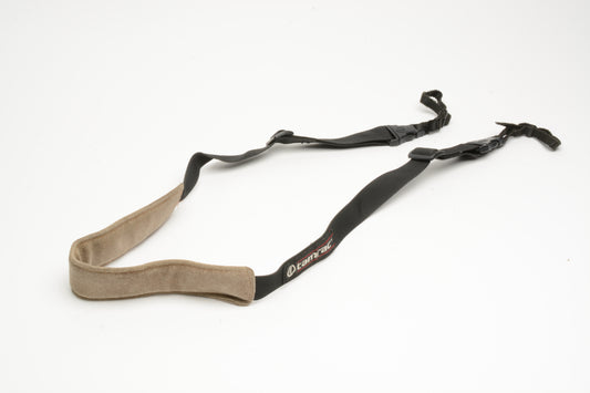 Tamrac N45 Tan leather foam padded quality camera strap, Good!