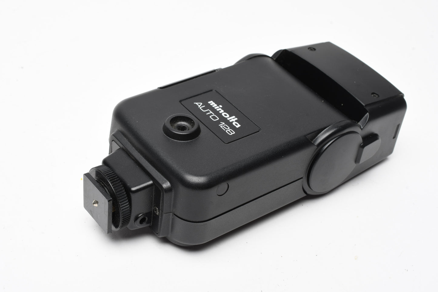 Minolta Auto 128 electronic flash, nice & clean, tested, w/Case+Manual