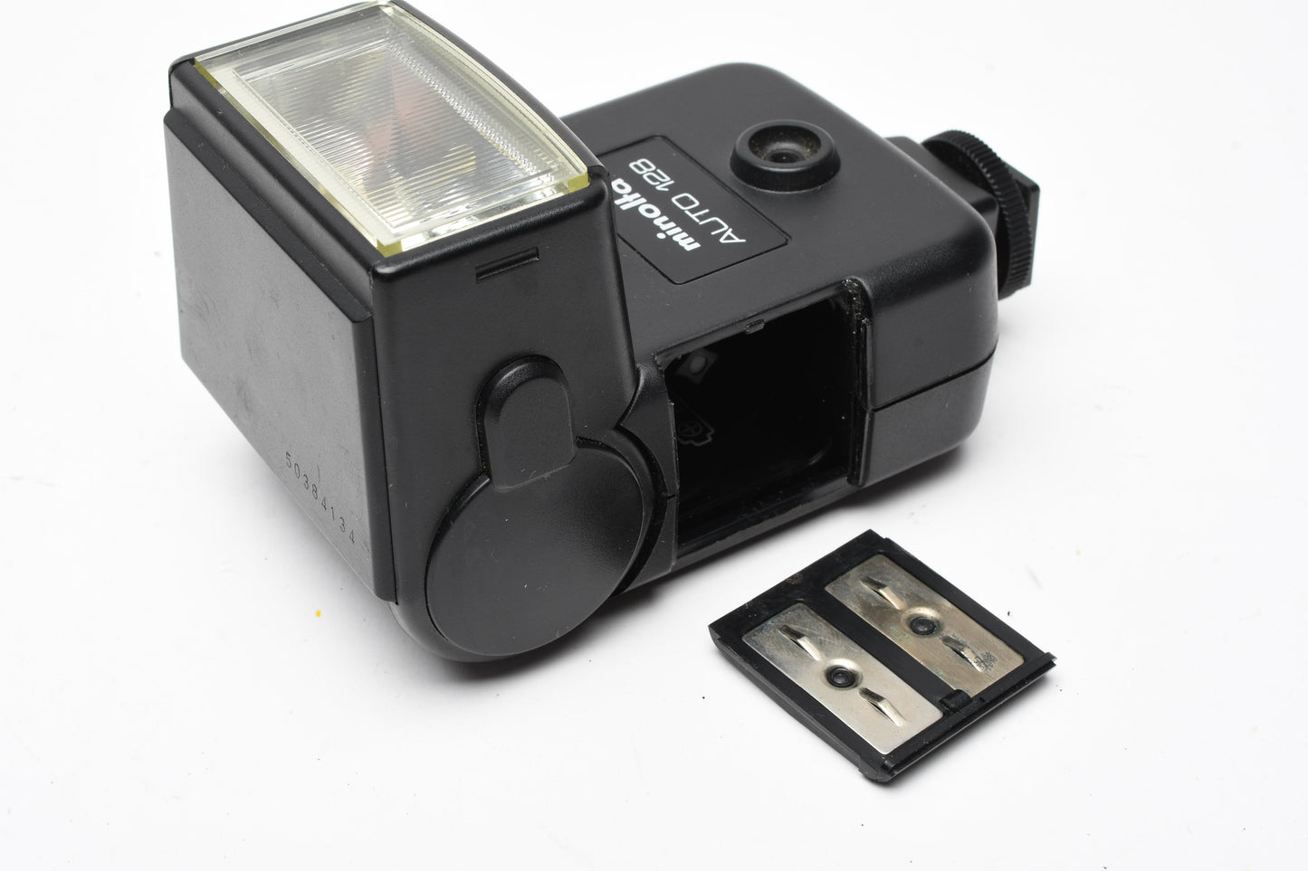 Minolta Auto 128 electronic flash, nice & clean, tested, w/Case+Manual