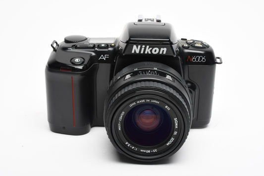 Nikon N6006 35mm SLR w/AF 35-80mm f4-5.6 zoom lens, strap, manual, Great!