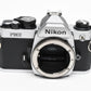 Nikon FM2 chrome 35mm SLR body, New seals, Mint-