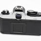 Nikon FM2 chrome 35mm SLR body, New seals, Mint-