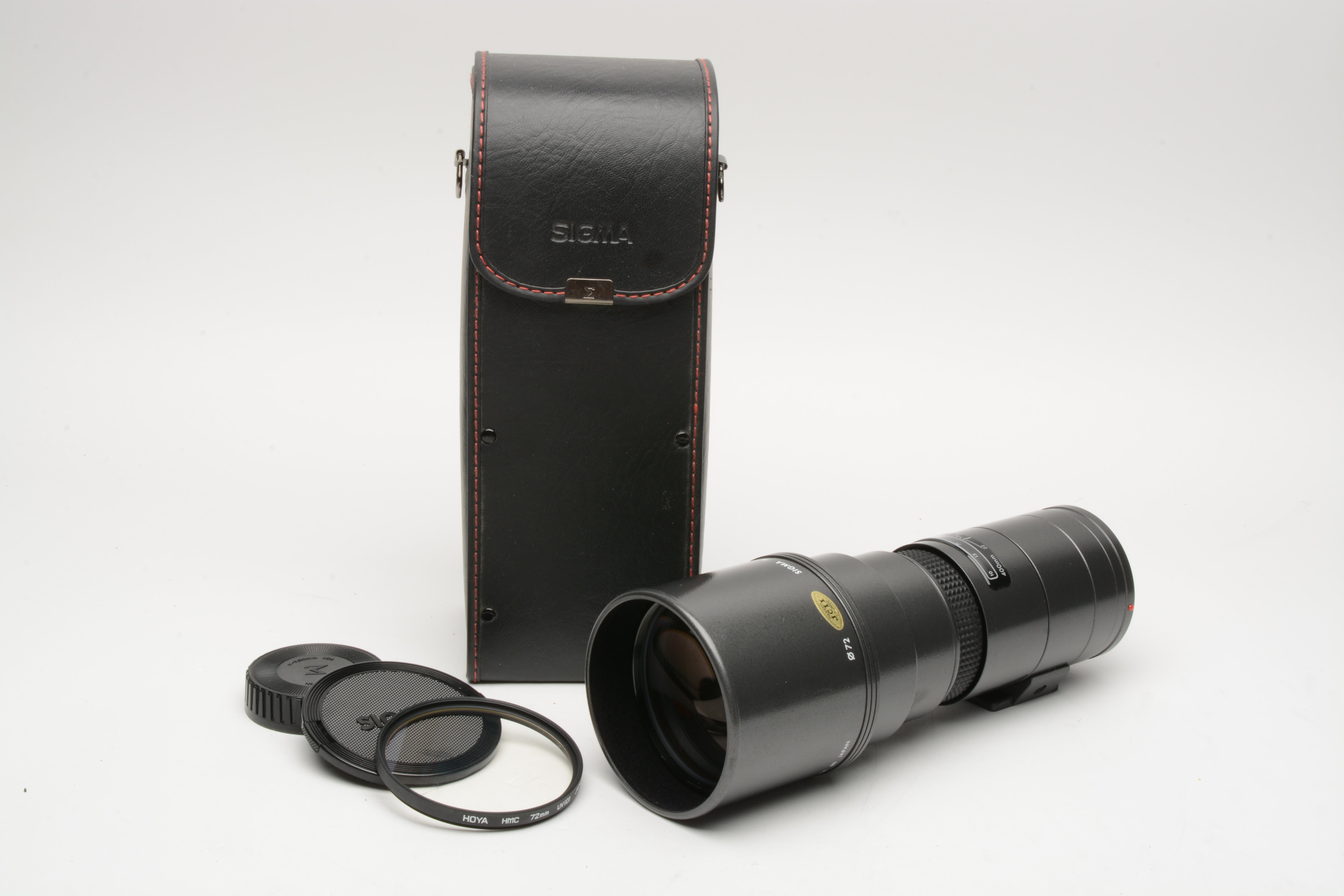 Sigma AF 400mm f5.6 Telephoto lens, UV, Caps, case Minolta Maxxum