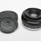 7 Artisans DJ Optical 25mm f2 Fujifilm X Mount lens, caps + pouch