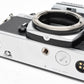 Nikon FM2 chrome 35mm SLR body, New seals, Mint-