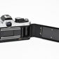 Nikon FM2 chrome 35mm SLR body, New seals, Mint-