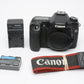 Canon EOS 40D DSLR Body, batt, charger, strap, Only 8111 Acts!