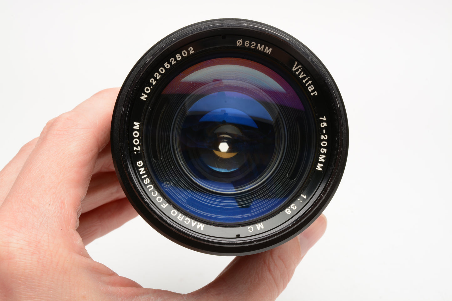 Vivitar 75-205mm f3.8 Macro zoom Minolta MD Mount, Caps, Pouch, Good