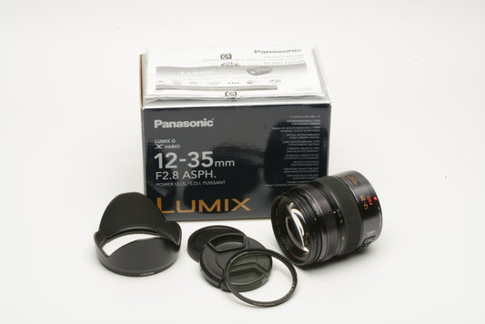 Panasonic Lumix G X Vario 12-35mm f2.8 Aspherical Power OIS zoom lens Micro 4/3, Boxed