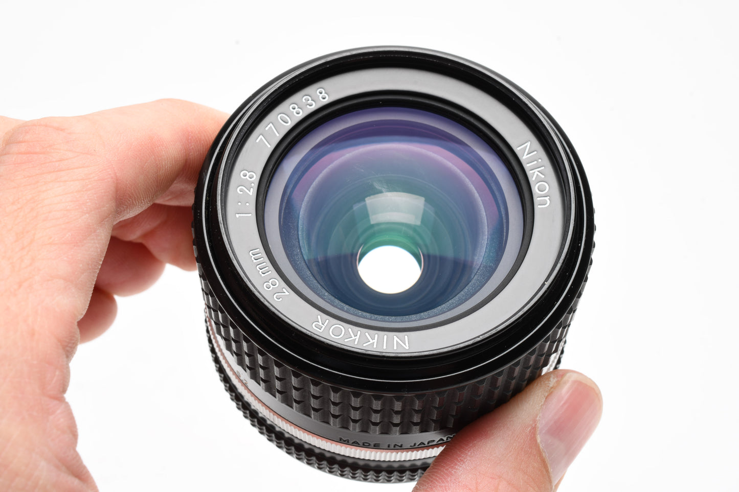 Nikon Nikkor 28mm f2.8 AIS mount lens, caps, nice & clean, Sharp!