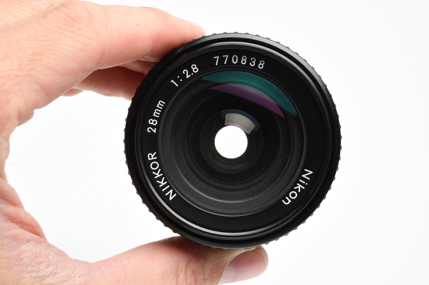 Nikon Nikkor 28mm f2.8 AIS mount lens, caps, nice & clean, Sharp!