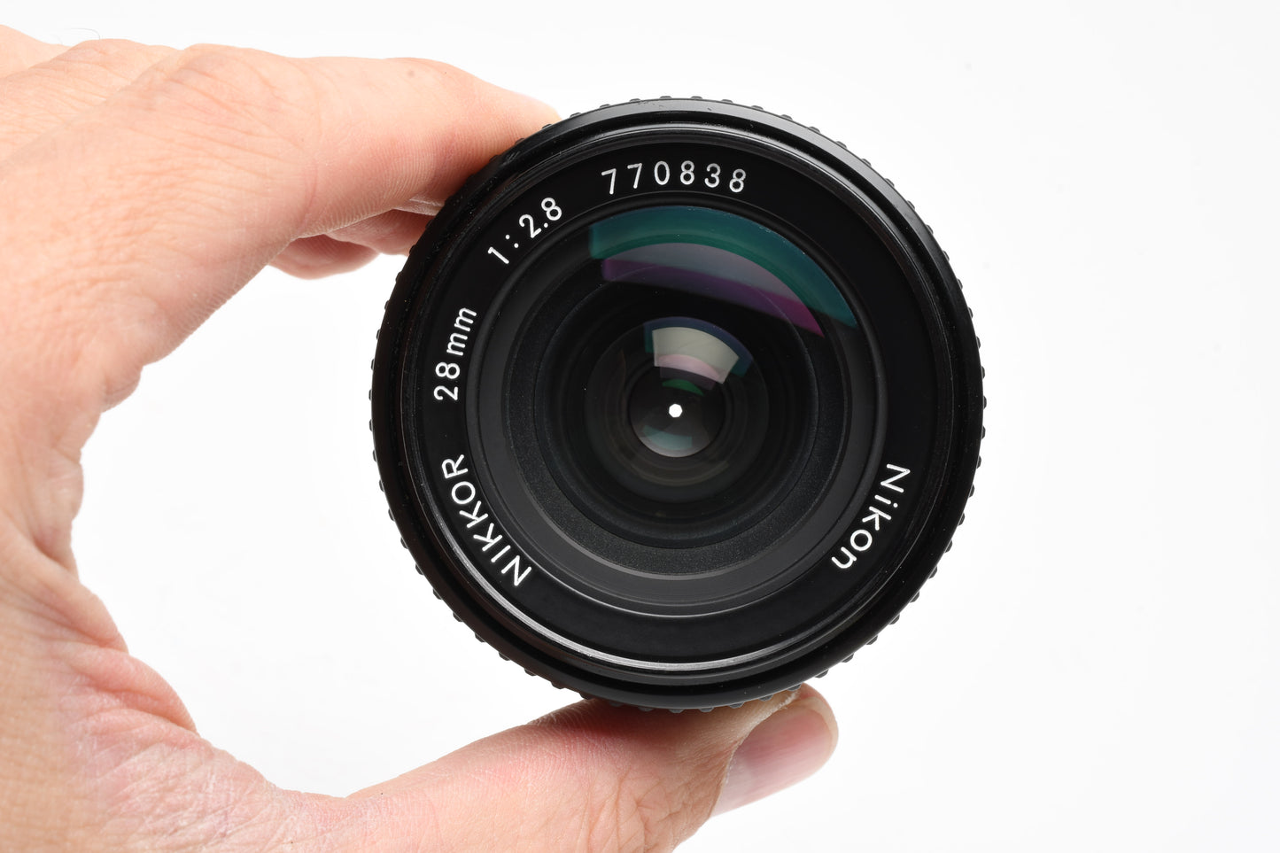 Nikon Nikkor 28mm f2.8 AIS mount lens, caps, nice & clean, Sharp!