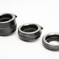 Vivitar AT-22 Extension Tube set 12/20/36mm Pentax K-mount, caps+case