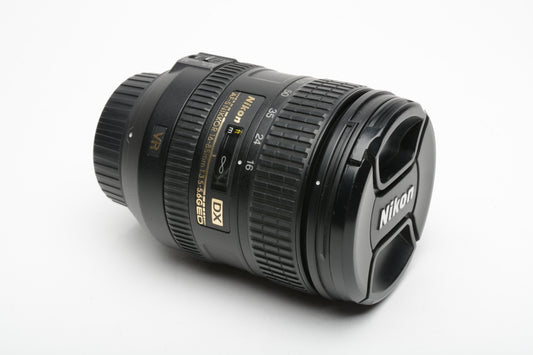 Nikon AF-S 16-85mm f3.5-5.6G ED DX VR Wide angle zoom, caps, nice and compact