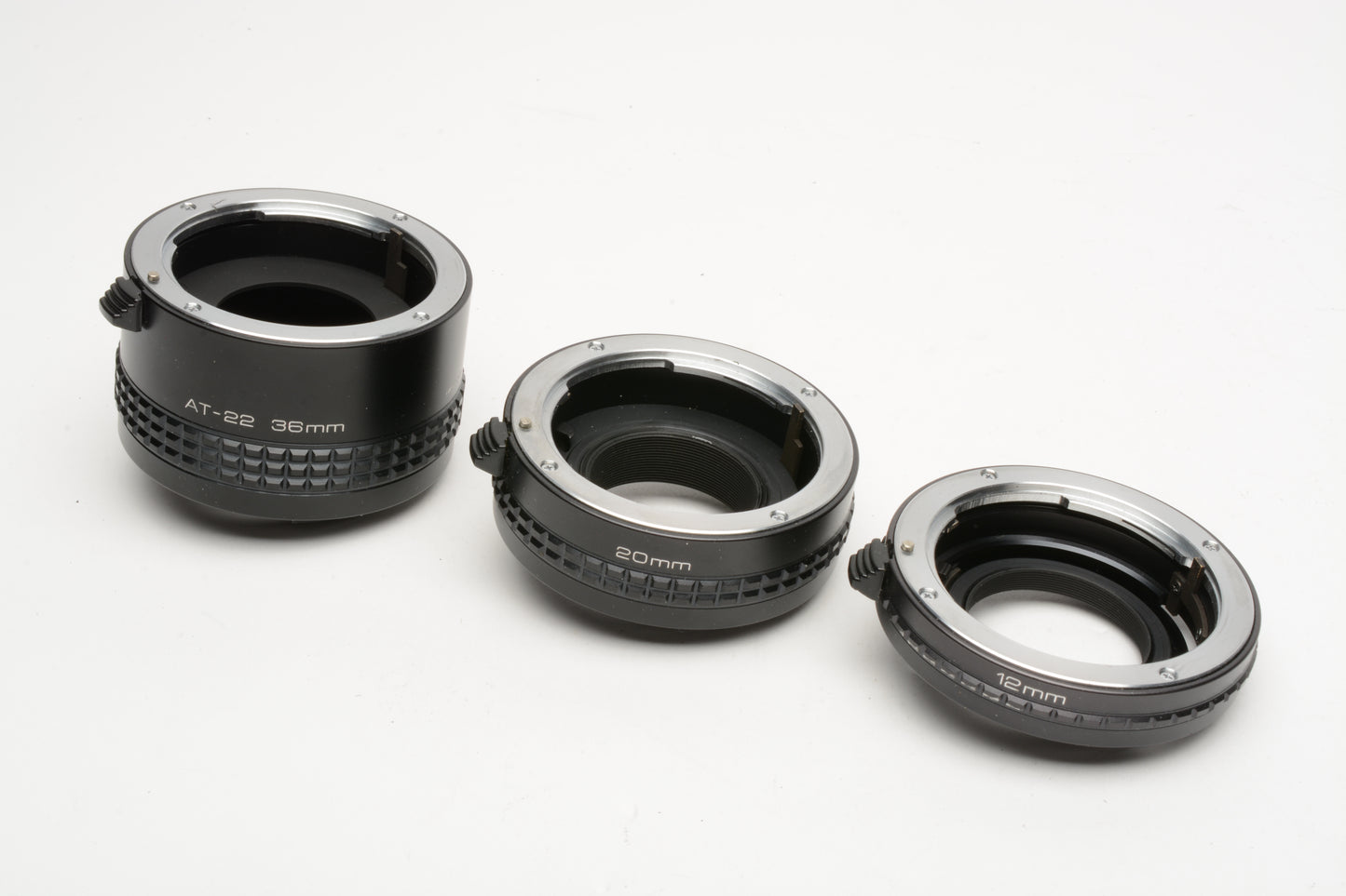 Vivitar AT-22 Extension Tube set 12/20/36mm Pentax K-mount, caps+case