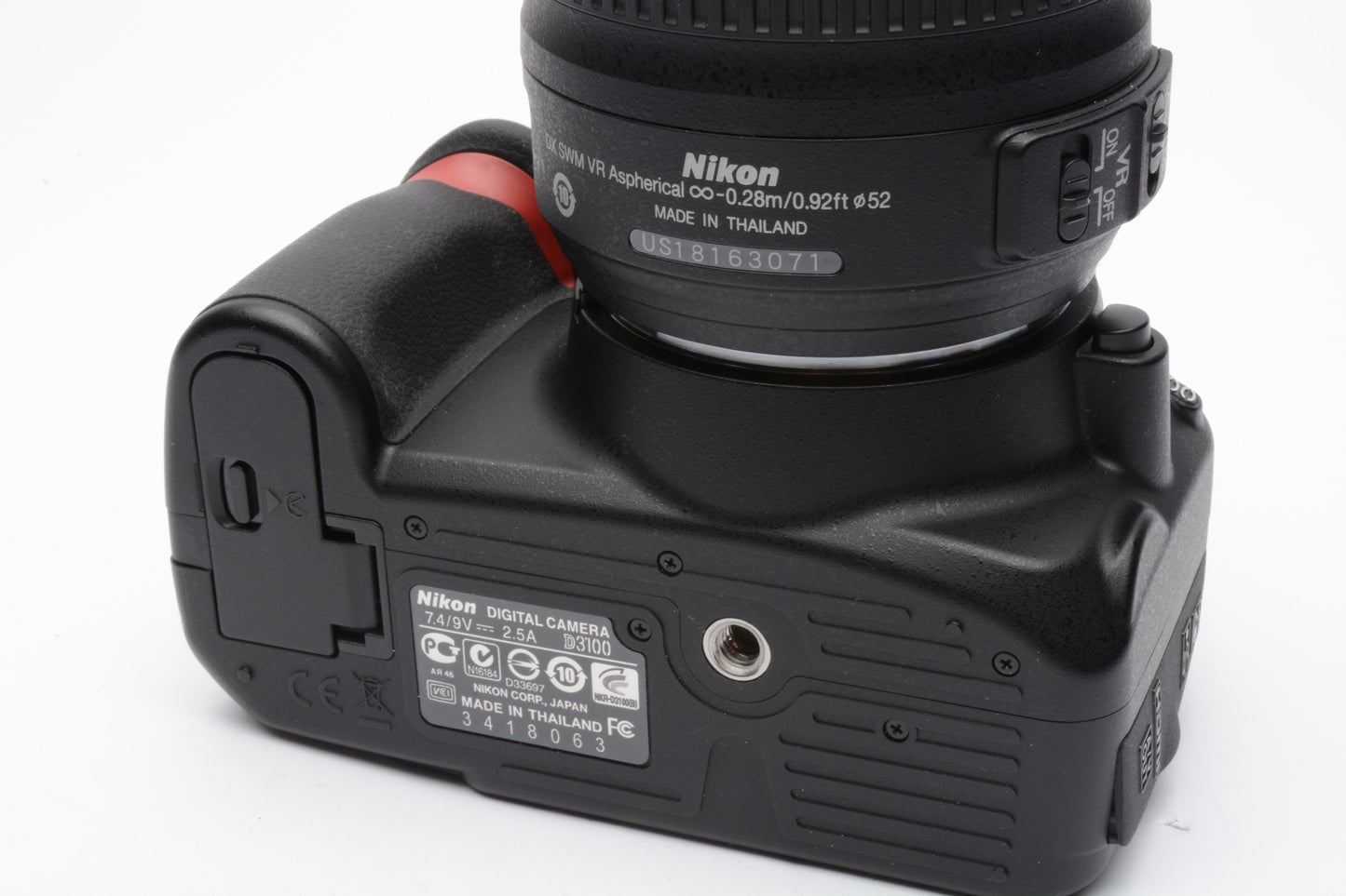 Nikon D3100 DSLR w/Nikkor AFS 18-55mm f3.5-5.6G VR, ONLY 411 Acts!, clean