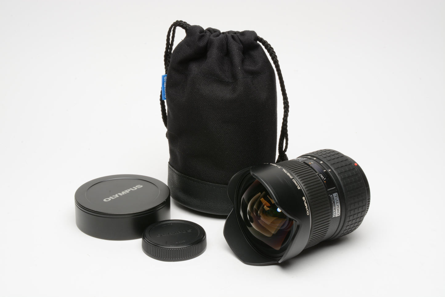Olympus Digital 7-14mm f4 Zuiko ED Lens Original 4/3 Mount, Pouch+Caps, Mint-