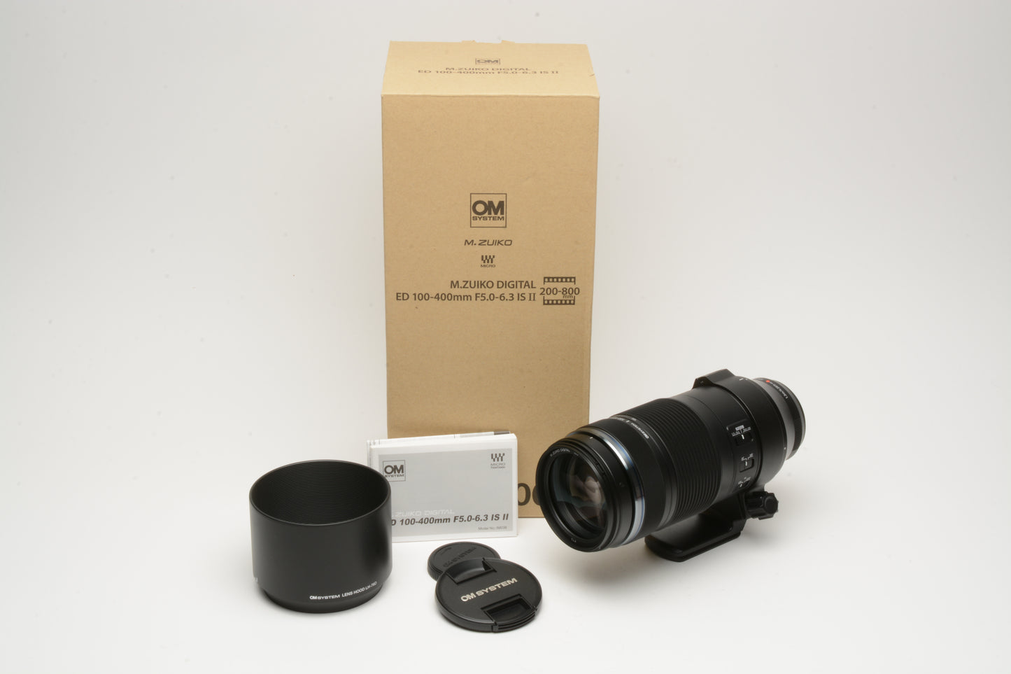 Olympus M. Zuiko ED 100-400mm F5-6.3 IS II Pro Tele Zoom lens, Mint, Boxed, USA