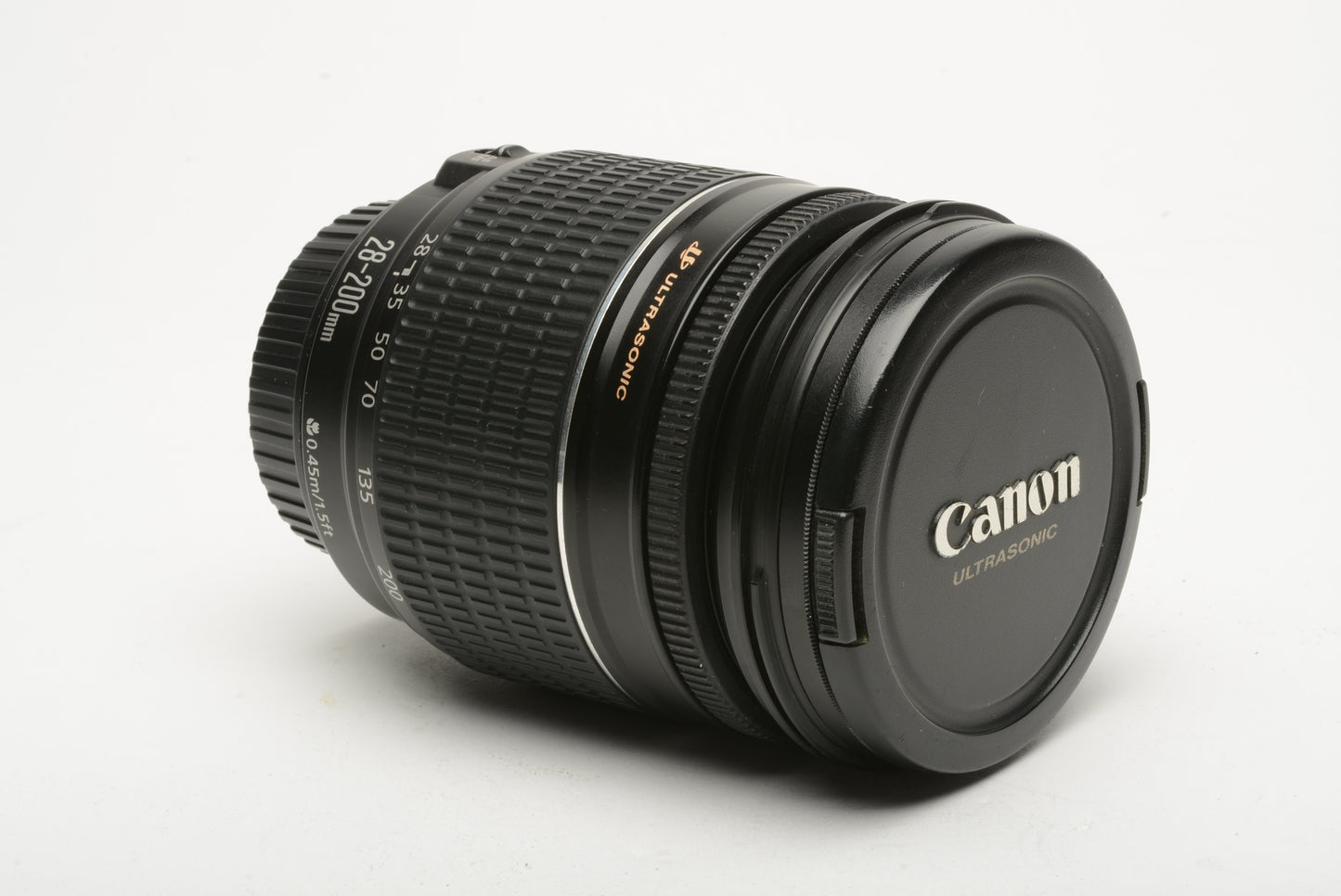 Canon  EF USM 28-200mm f3.5-5.6 zoom lens, caps, UV filter, very clean