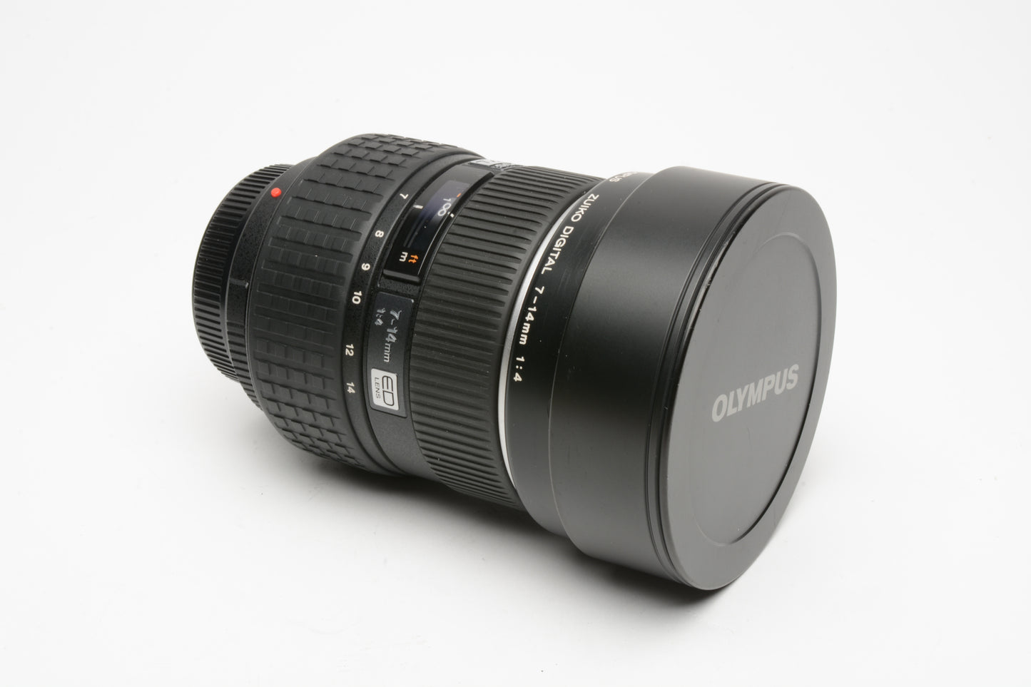 Olympus Digital 7-14mm f4 Zuiko ED Lens Original 4/3 Mount, Pouch+Caps, Mint-