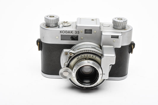 Kodak 35 Rangefinder w/50mm f3.5 lens, vintage camera, Works, nice collector piece
