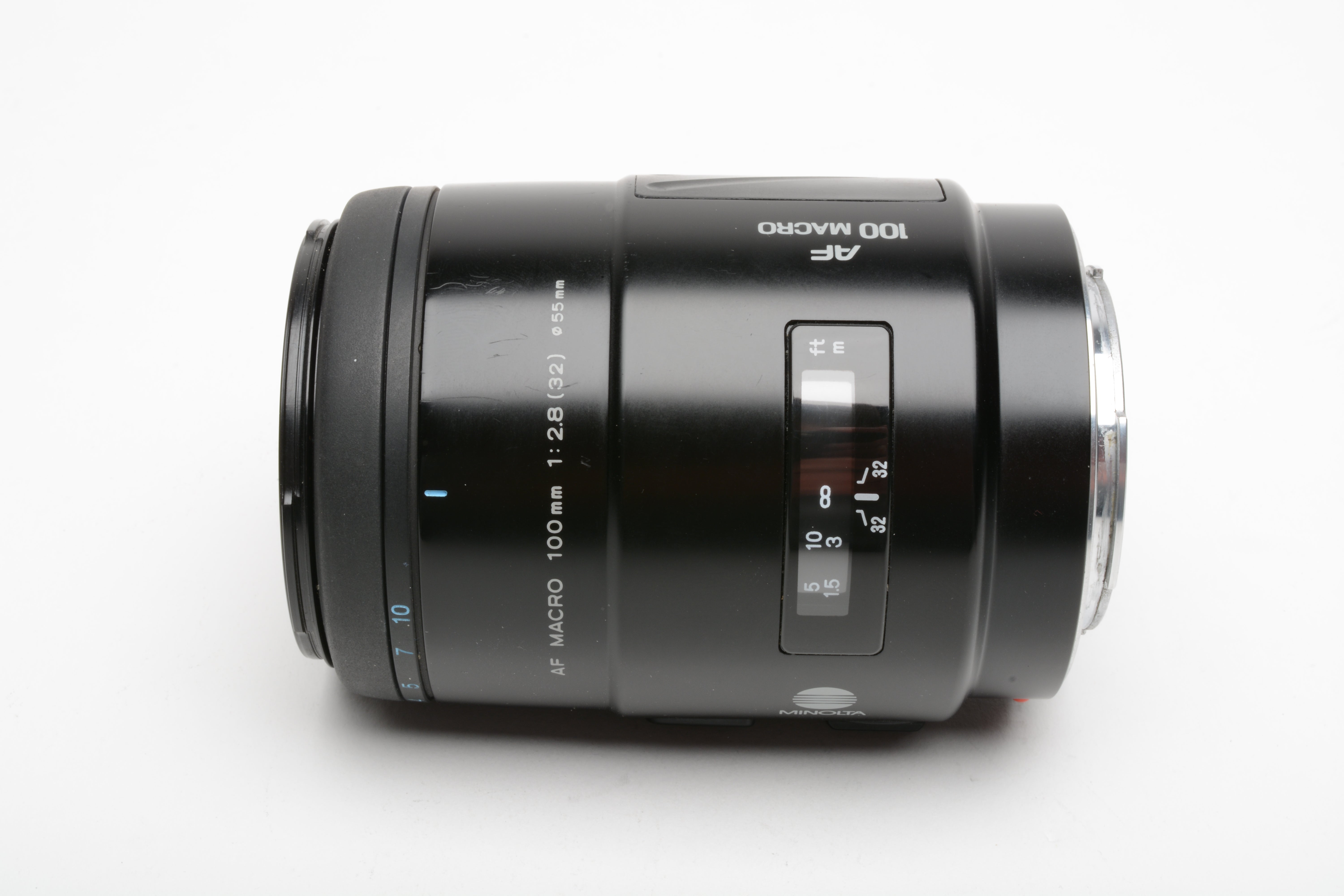 Minolta Maxxum AF 100mm f2.8 1:1 Macro lens for Sony A mount, hood