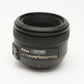 Nikon AF-S Nikkor 50mm f1.4G Lens, caps, sharp, w/Pouch