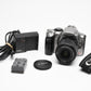 Canon Digital Rebel DSLR w/18-55mm f3.5-5.6 zoom lens, Batt+charger, Good!