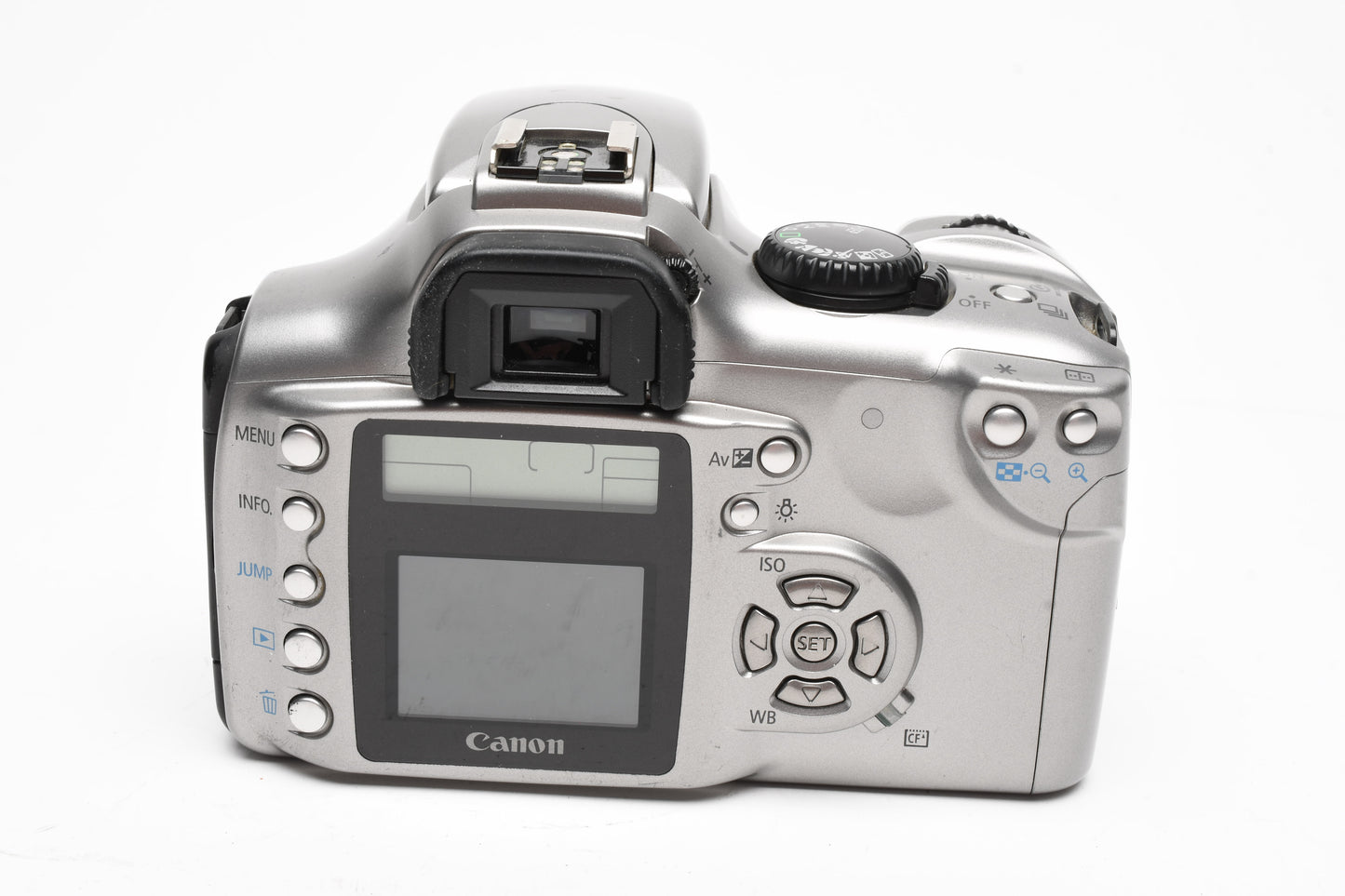 Canon Digital Rebel DSLR w/18-55mm f3.5-5.6 zoom lens, Batt+charger, Good!