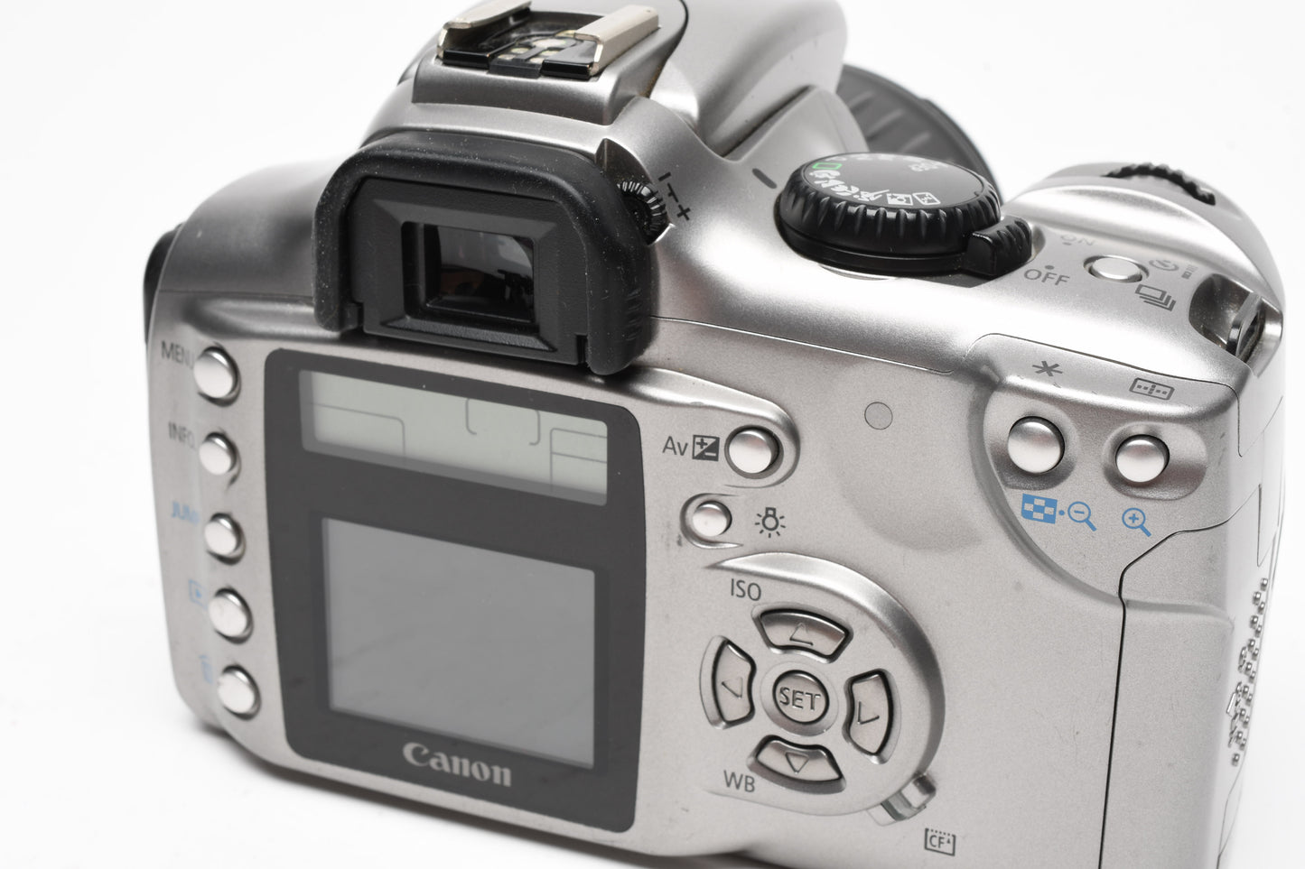 Canon Digital Rebel DSLR w/18-55mm f3.5-5.6 zoom lens, Batt+charger, Good!