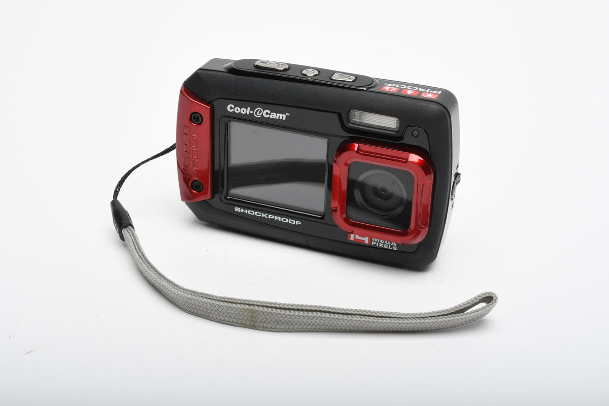 iON Cool-iCam Tough Waterproof Shockproof Point&Shoot Dual LCD Display, Clean!