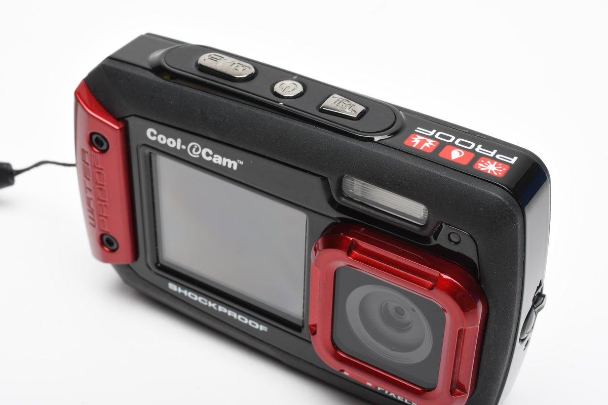 iON Cool-iCam Tough Waterproof Shockproof Point&Shoot Dual LCD Display, Clean!