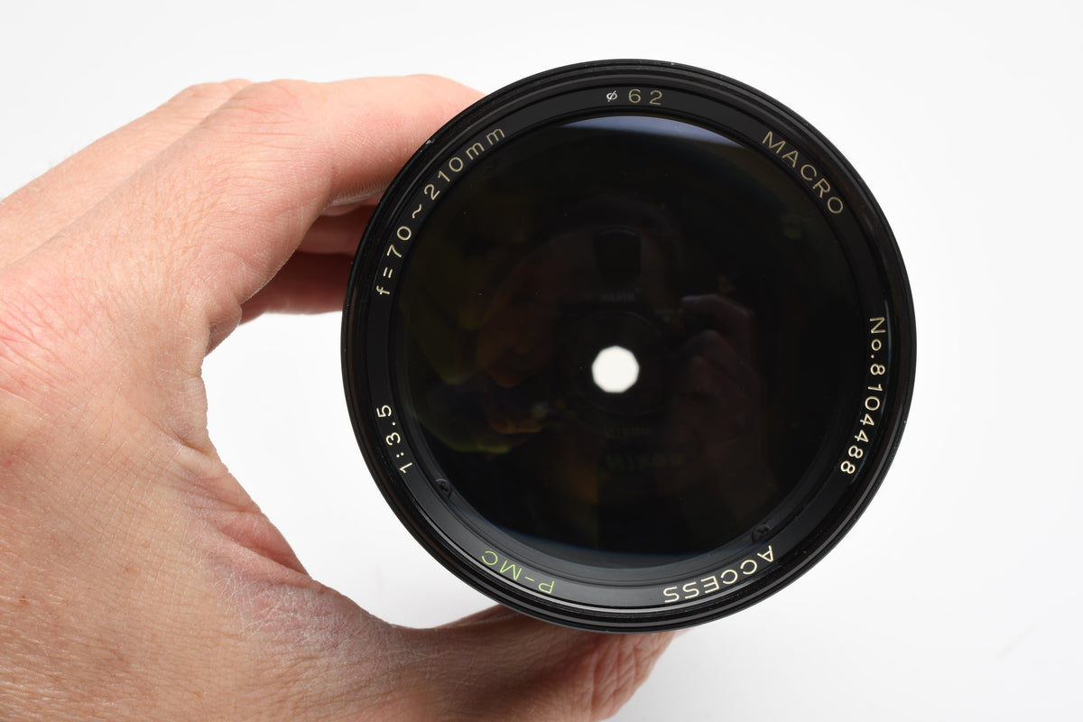 Access 70-210mm F3.5 P-MC Macro Zoom Lens for M42 w/Hard Case, Nice!