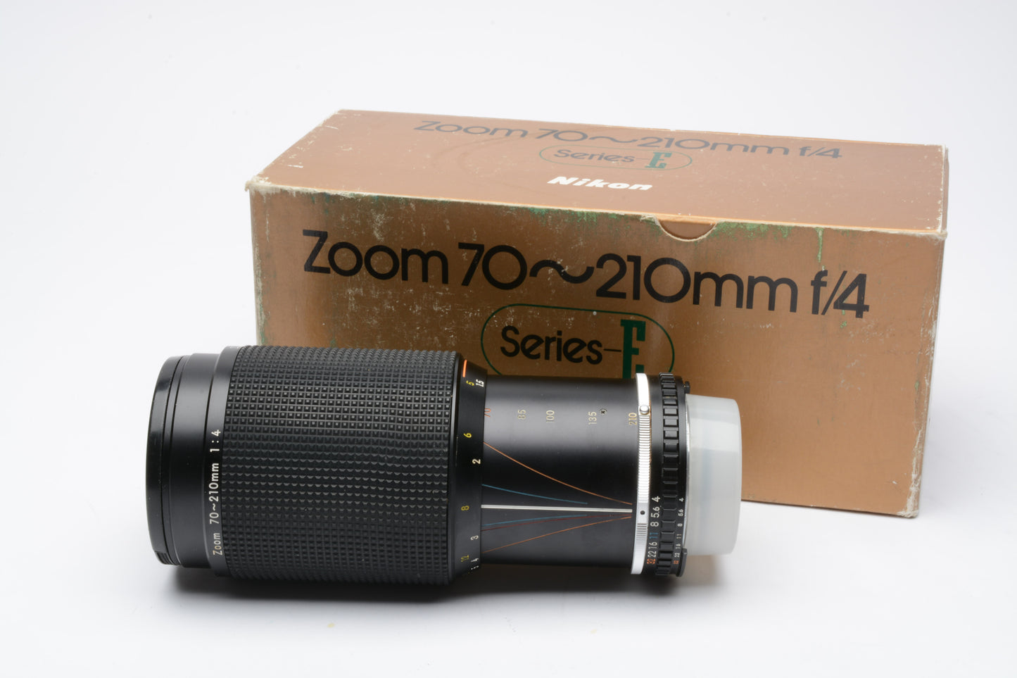 Nikon MF 70-210mm Series E f4 lens, caps, very clean, Mint-