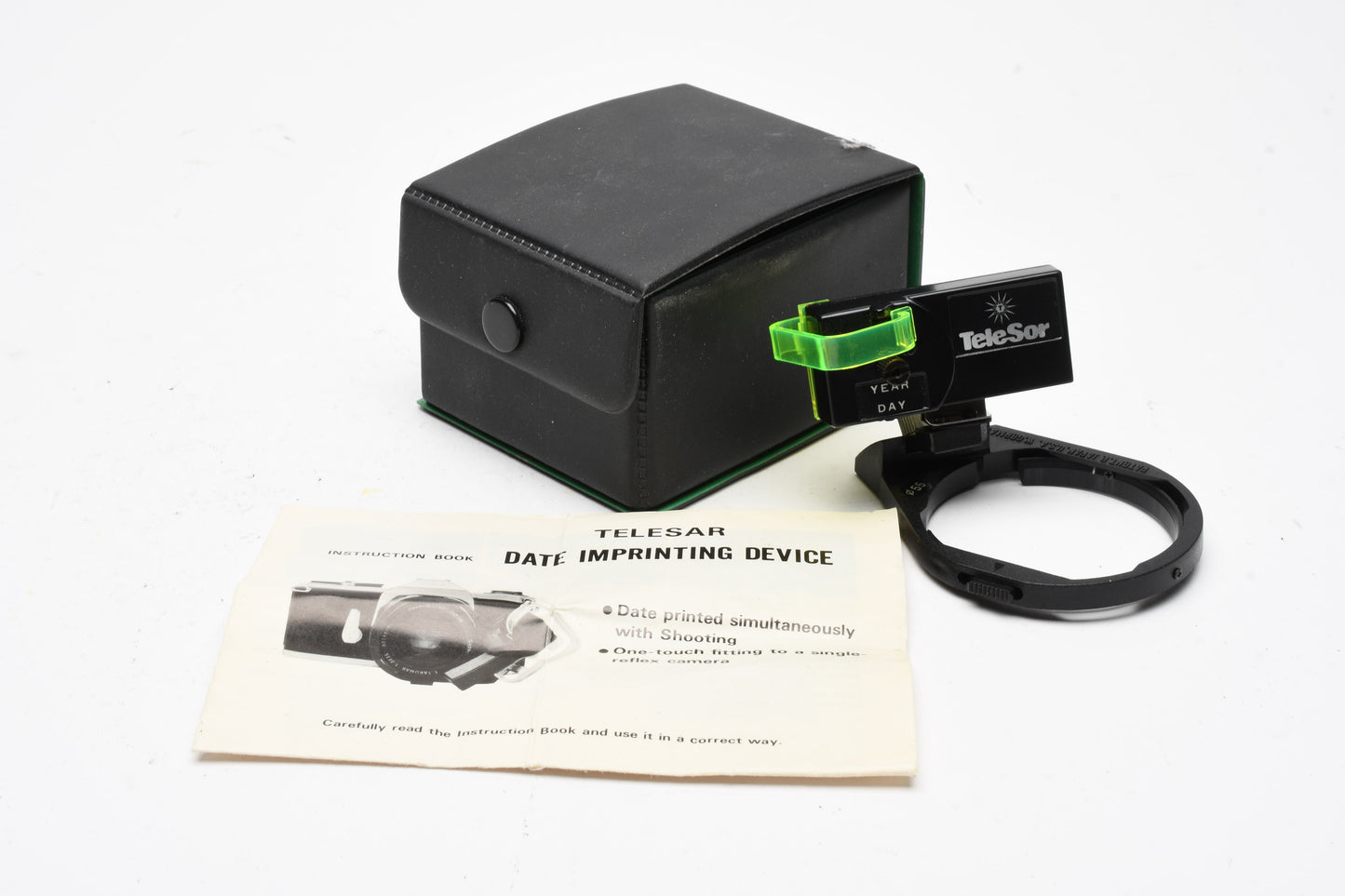 Telesar date imprinting device for 35mm cameras, 55mm diameter, clean