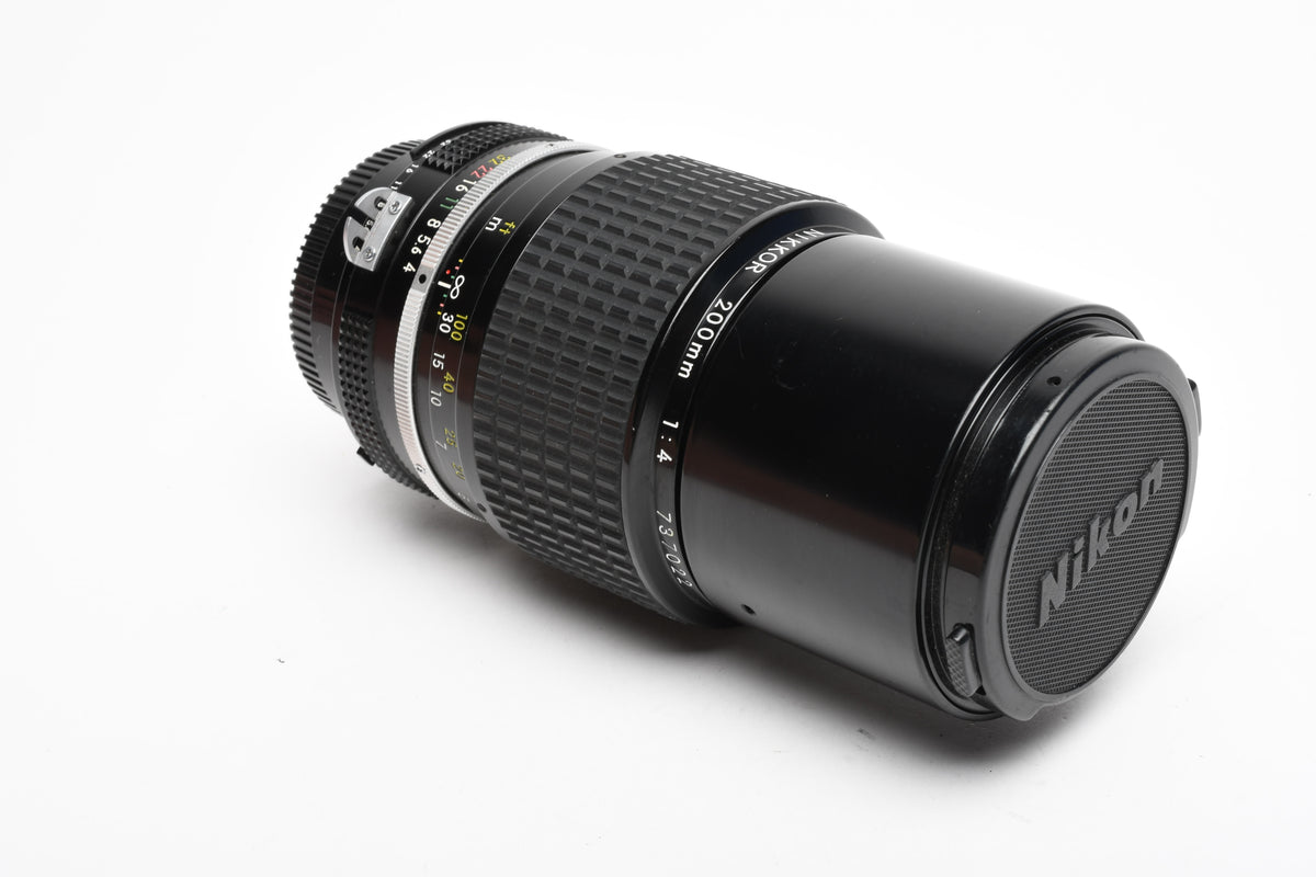 Nikon Nikkor 200mm f4 AI Lens, Caps, Nice!
